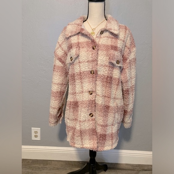 Emmas Expression Jackets & Blazers - Emma’s Expression Pink Plaid Jacket